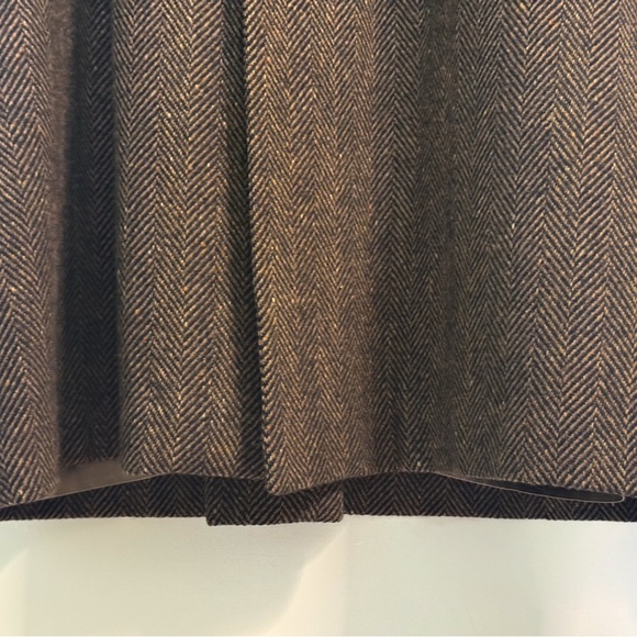 Lands’ End USA 100% Lambs Wool Herringbone Blazer 46R Brown Tweed Sport Coat - Picture 8 of 16